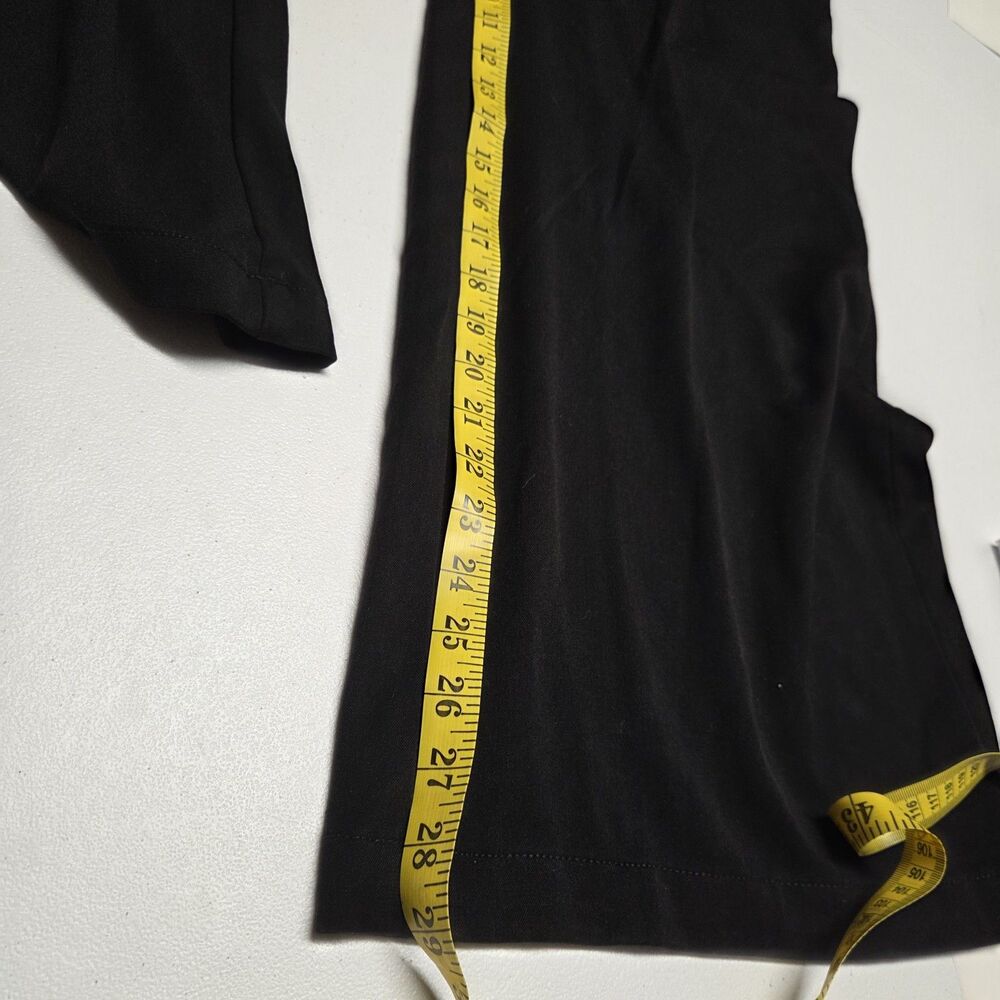 American Eagle Black Wide Leg Trouser Pants High Rise Stretch Size 8 Short New - Picture 7 of 7
